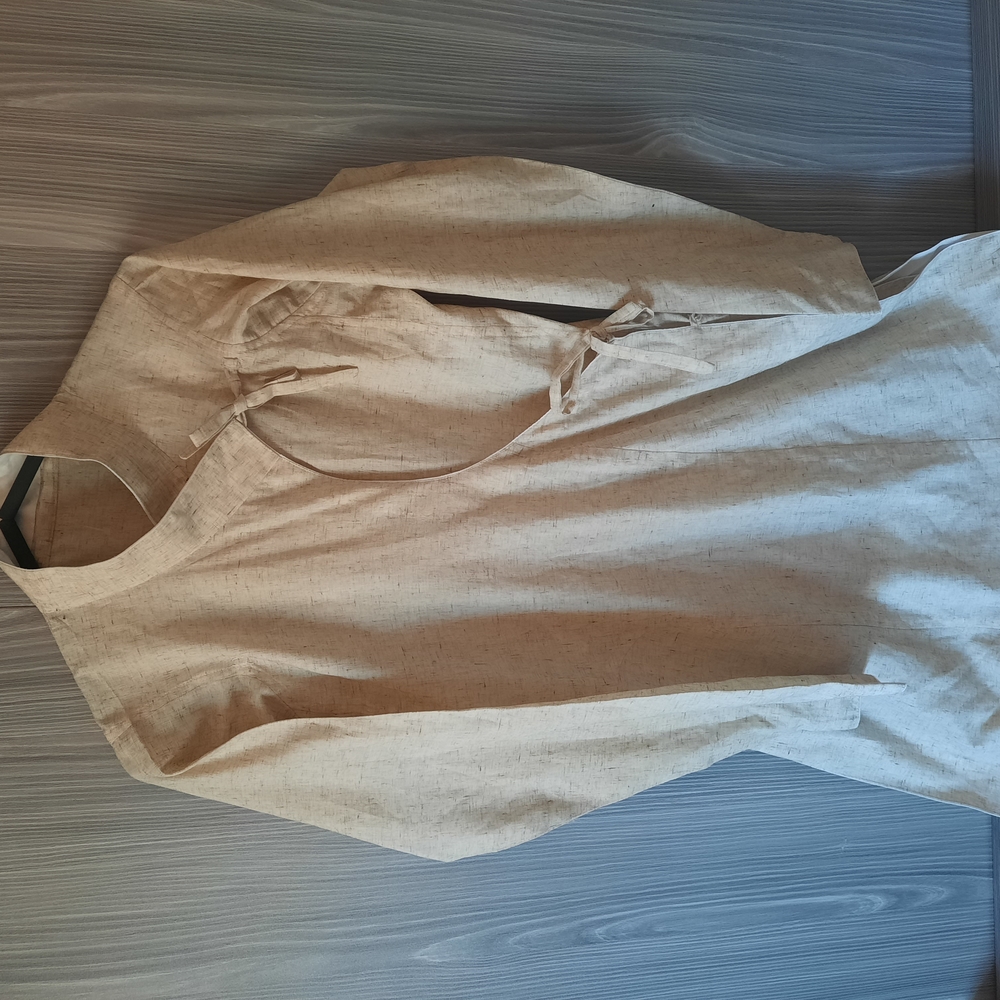 Beige Long Sleeve Top